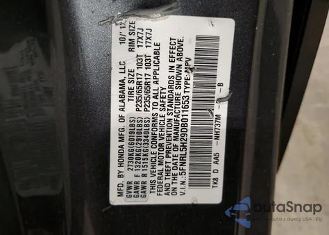 2013 Honda Odyssey Lx from USA, damaged, VIN 5FNRL5H29DB011653